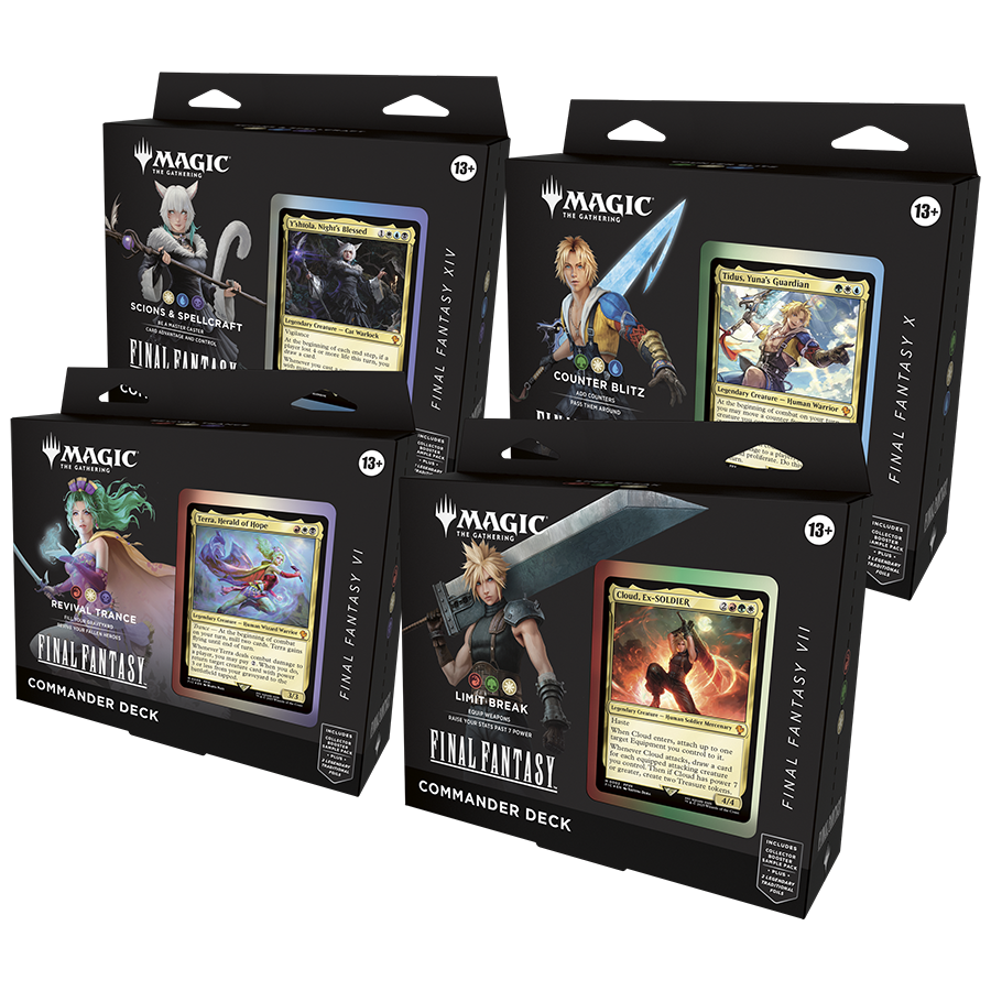 Magic the Gathering Final Fantasy Commander Decks (4 Decks Per Display)