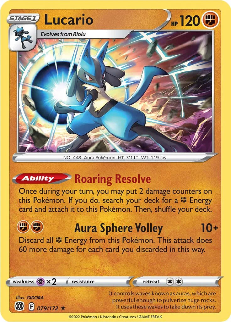 Lucario (079/172) [Sword & Shield: Brilliant Stars] - Cleric's Crypt