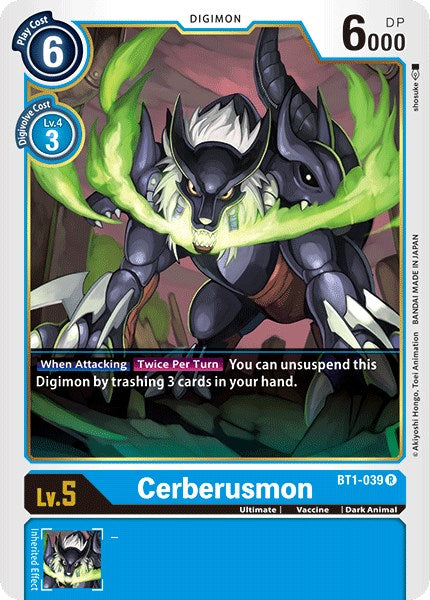 Cerberusmon [BT01-03A - BT1-039 R]