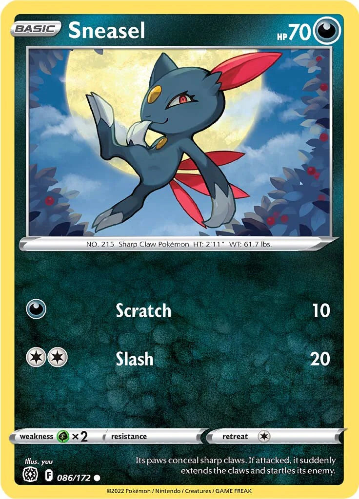 Sneasel (086/172) [Sword & Shield: Brilliant Stars] - Cleric's Crypt