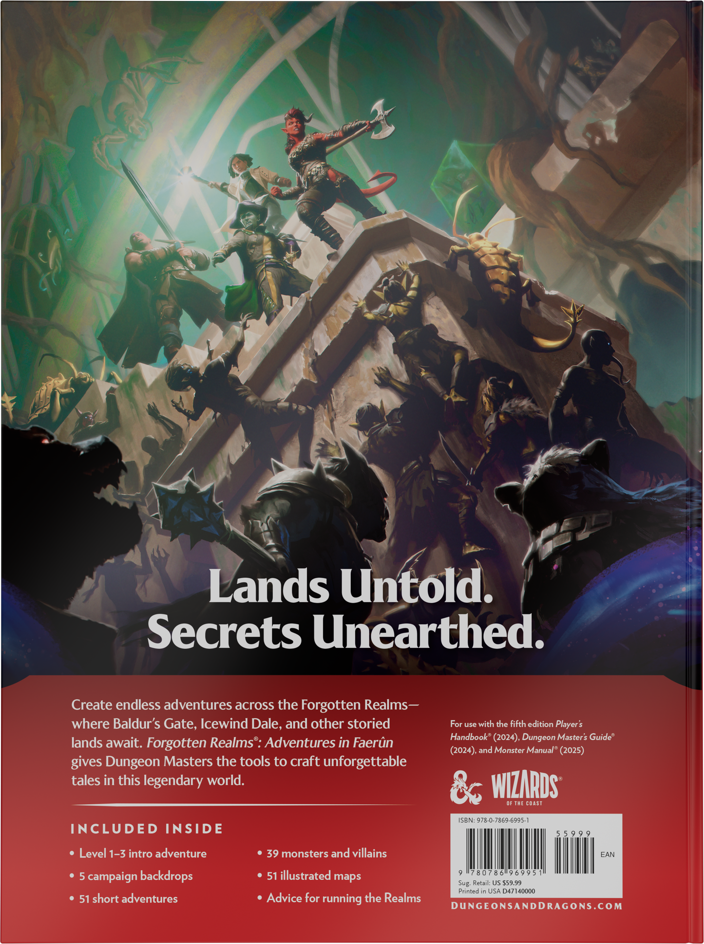 D&D Dungeons & Dragons Forgotten Realms Adventures in Faerun Hardcover