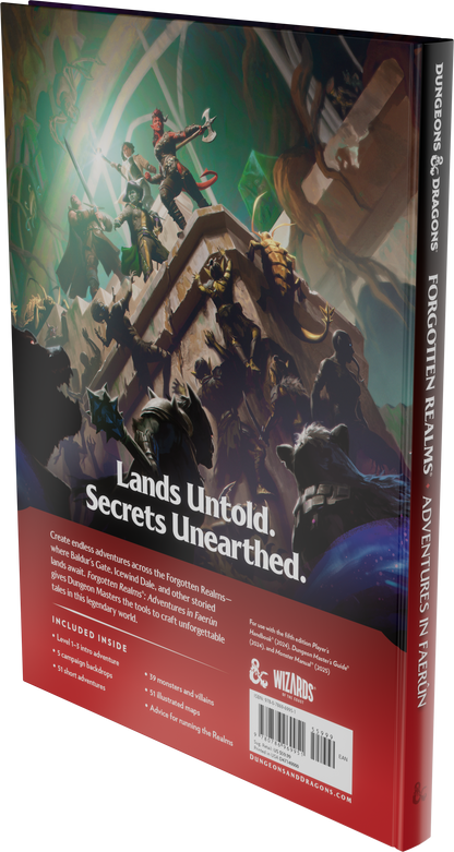D&D Dungeons & Dragons Forgotten Realms Adventures in Faerun Hardcover