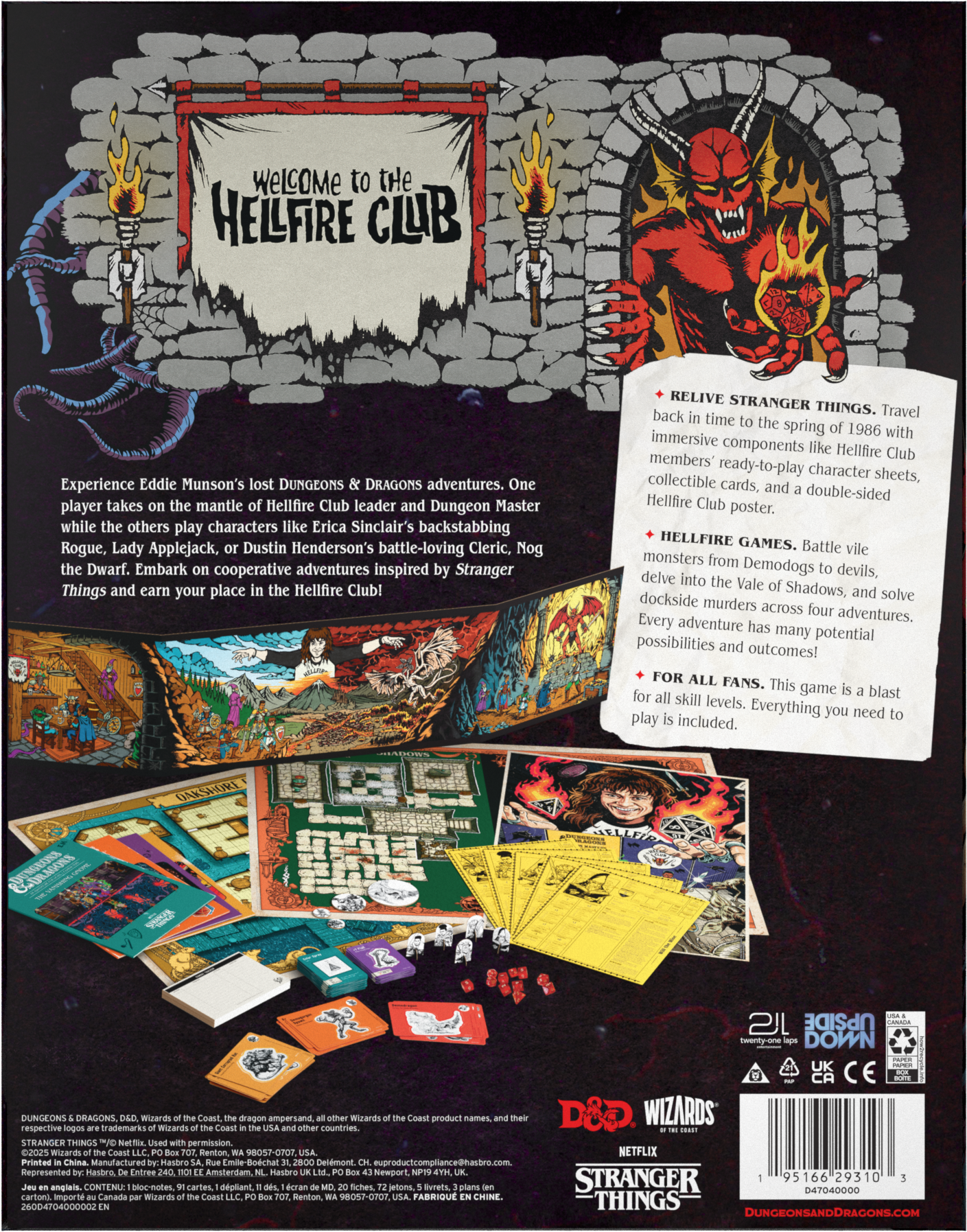 D&D Dungeons & Dragons Stranger Things Welcome to the Hellfire Club