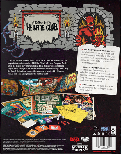 D&D Dungeons & Dragons Stranger Things Welcome to the Hellfire Club