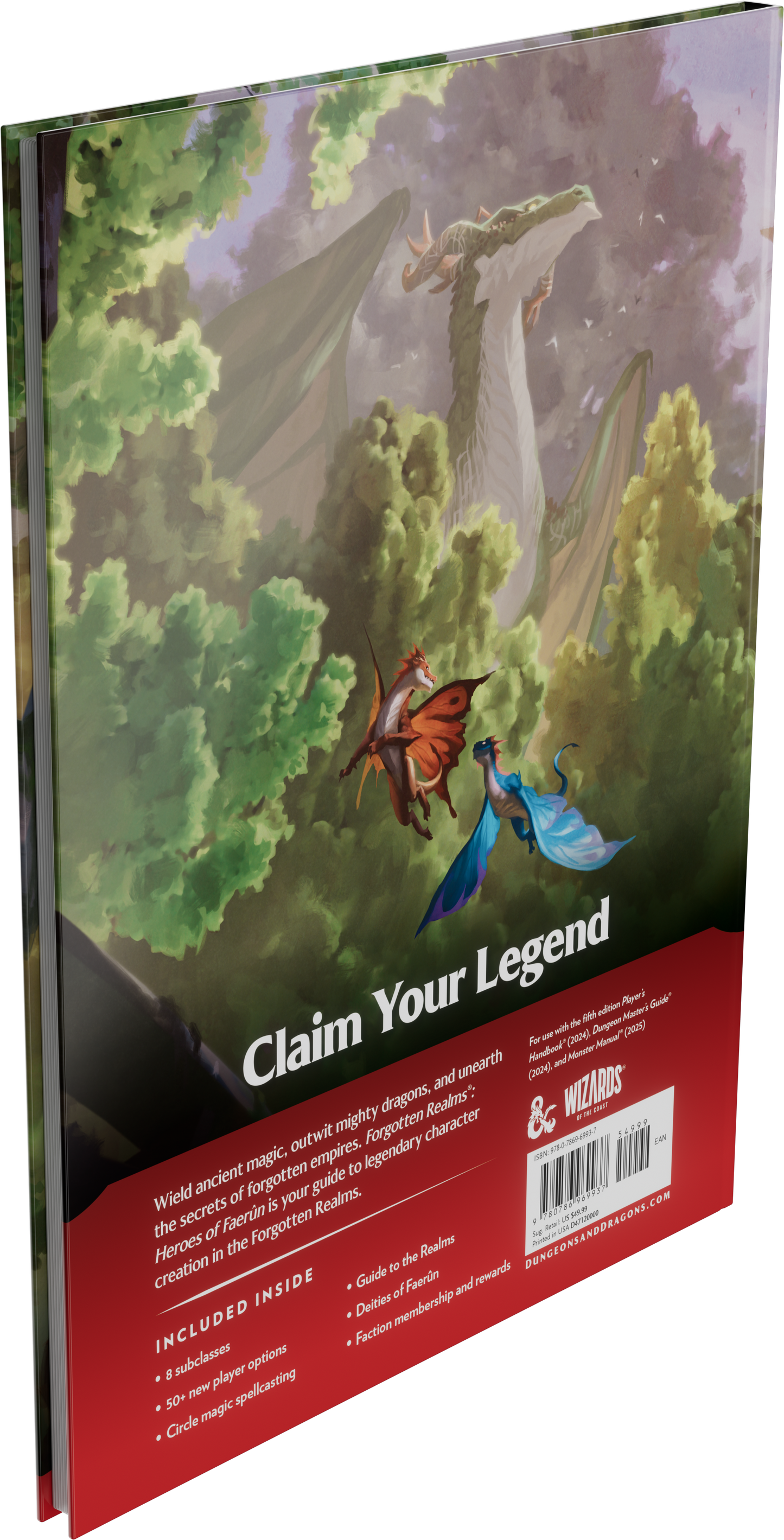 D&D Dungeons & Dragons Forgotten Realms Heroes of Faerun Player Expansion Hardcover