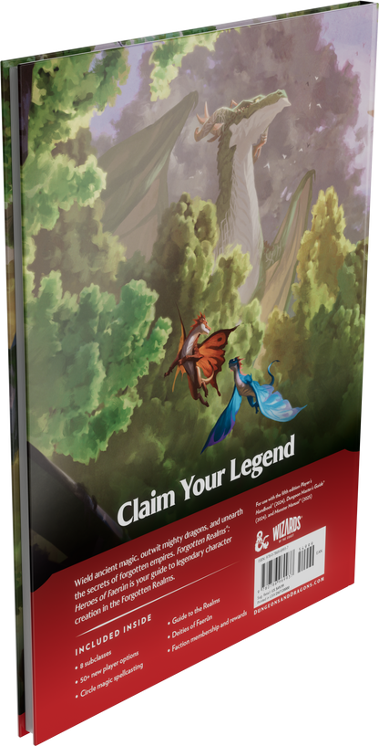 D&D Dungeons & Dragons Forgotten Realms Heroes of Faerun Player Expansion Hardcover