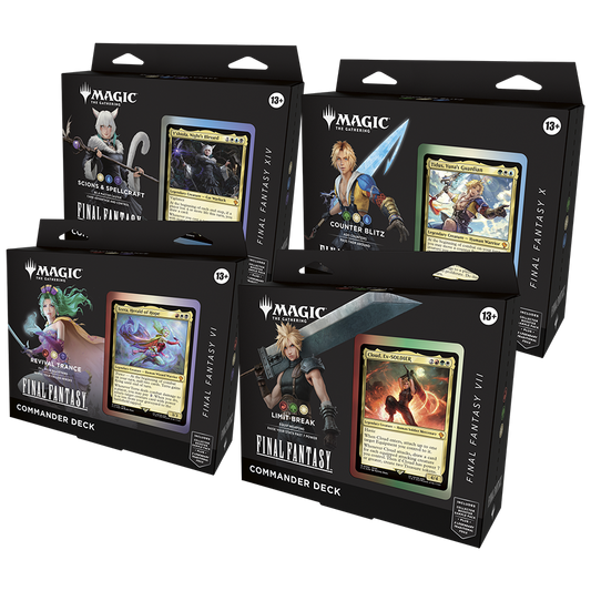 Magic the Gathering Final Fantasy Commander Decks (4 Decks Per Display)