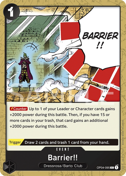 Barrier!! (OP04-095) Kingdoms of Intrigue - Cleric's Crypt