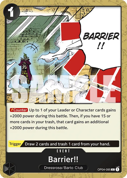 Barrier!! OP04-095 (Premium Booster -The Best-)