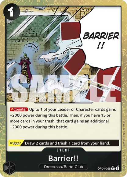 Barrier!! OP04-095 (Premium Booster -The Best-)