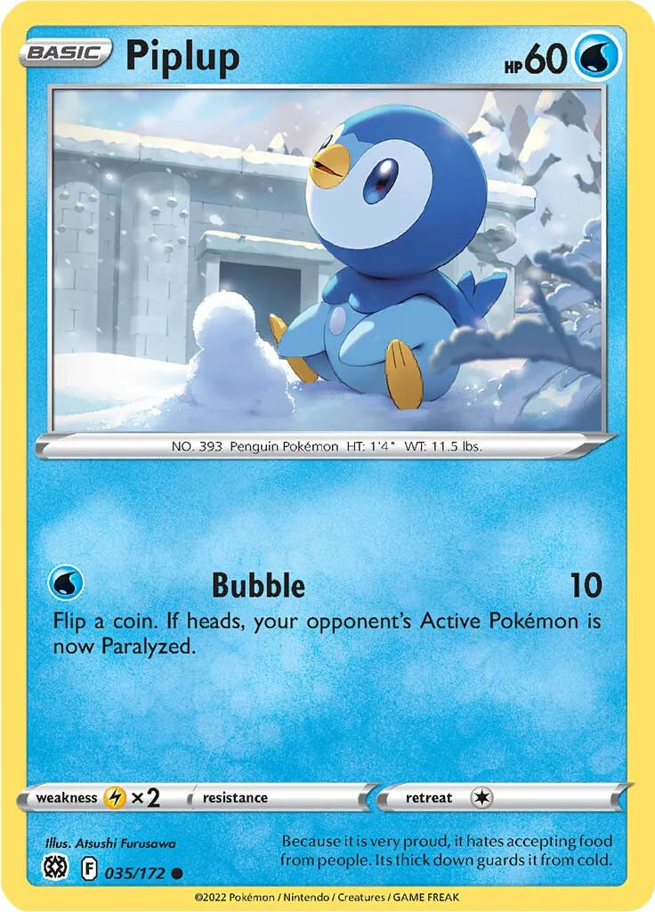 Piplup (035/172) [Sword & Shield: Brilliant Stars] - Cleric's Crypt