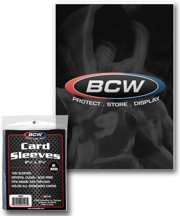 BCW Deck Protectors Standard Clear (66mm x 93mm) (100 Sleeves Per Pack) - Cleric's Crypt