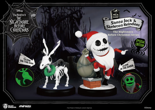 Beast Kingdom Mini Egg Attack The Nightmare Before Christmas Series Santa Jack & Skeleton Reindeer - Cleric's Crypt