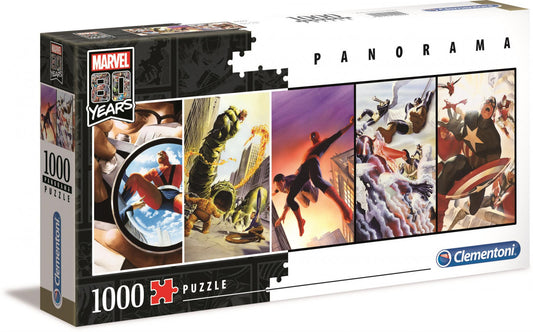 Clementoni Puzzle Marvel 80th Anniversary Panorama Puzzle 1,000 pieces - Cleric's Crypt