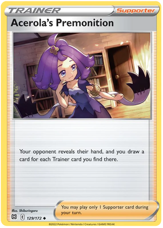 Acerola's Premonition (129/172) [Sword & Shield: Brilliant Stars] - Cleric's Crypt